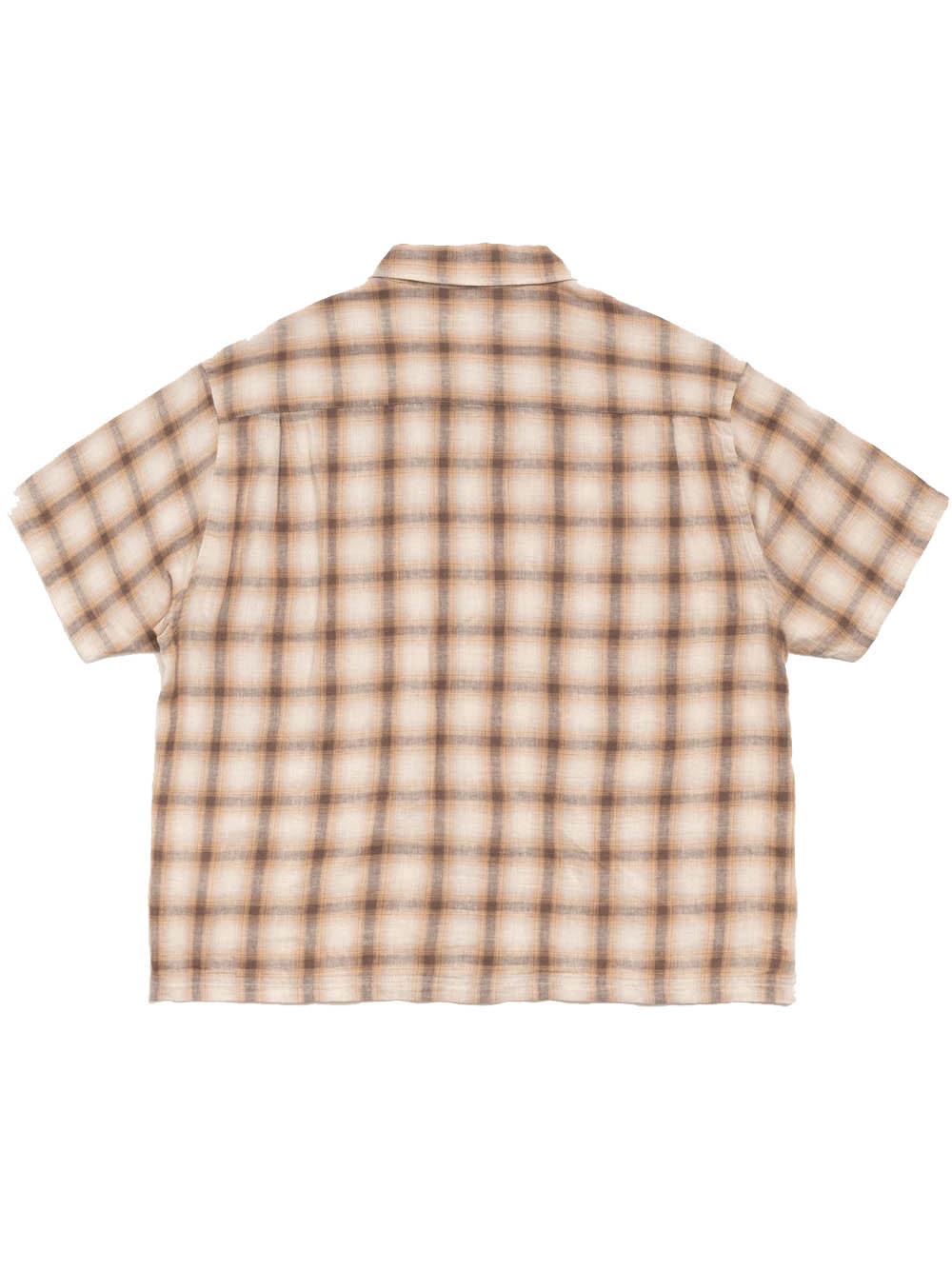 camicia liam ss plaid unisex marrone 