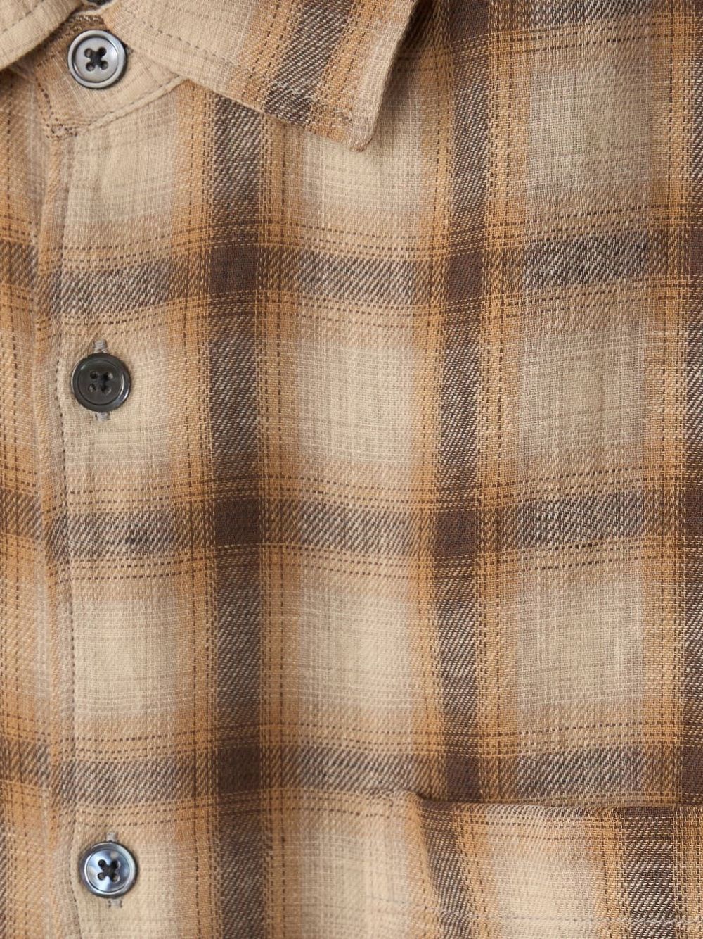 camicia liam ss plaid unisex marrone 