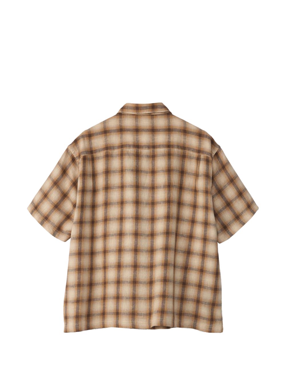 camicia liam ss plaid unisex marrone 