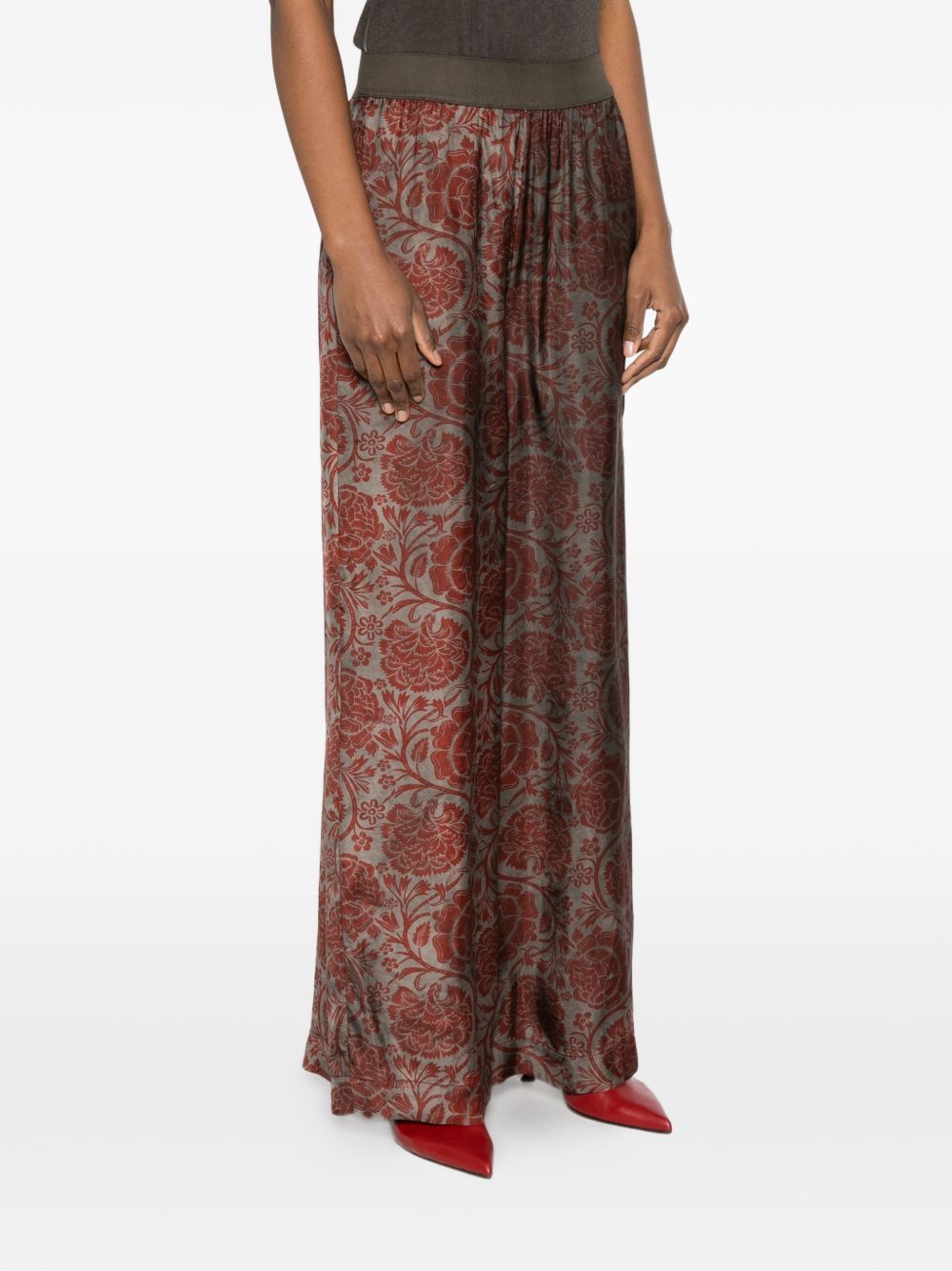 pantaloni pansy donna grigi e rossi 