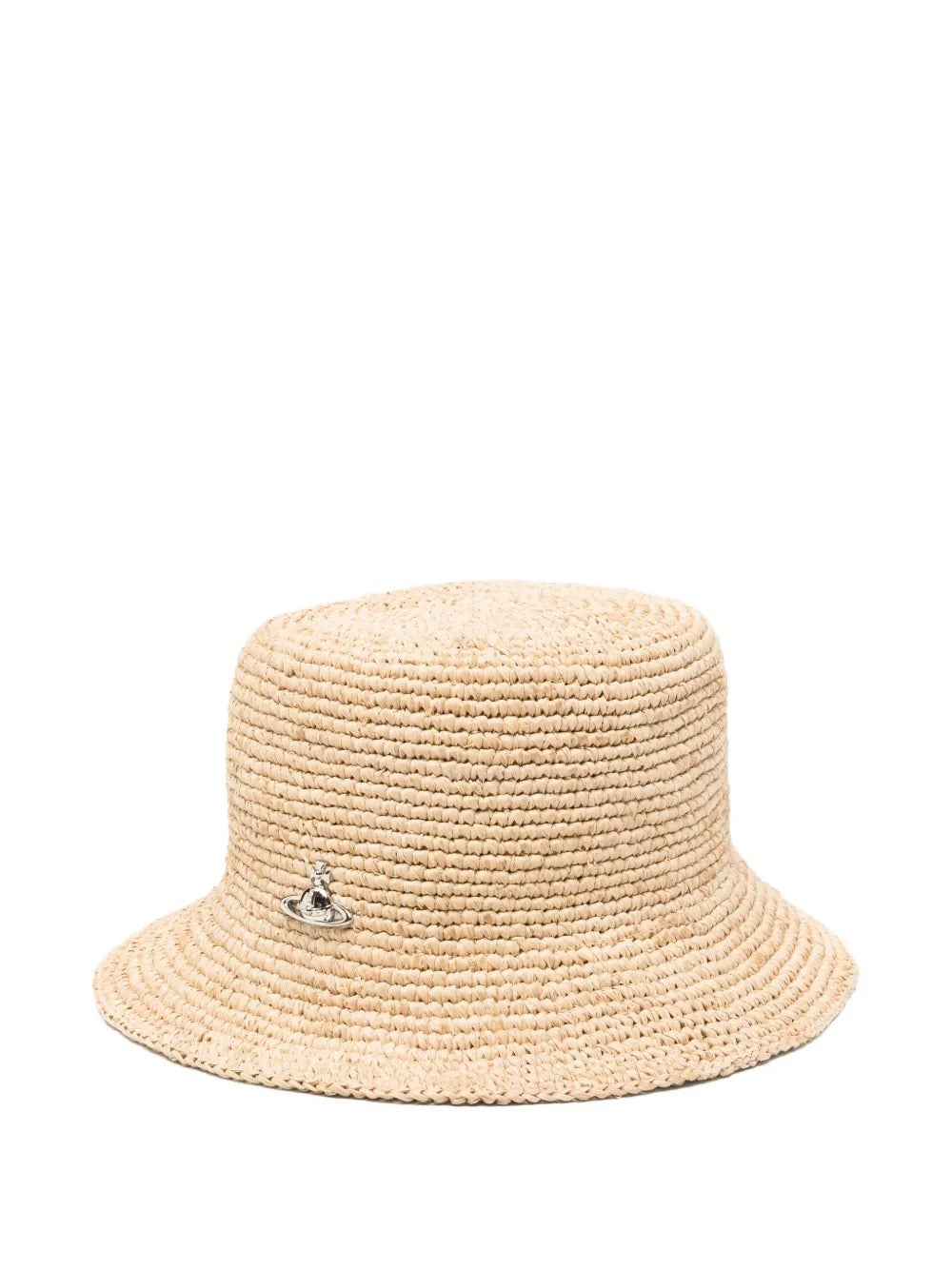 cappello bucket rafia donna beige 
