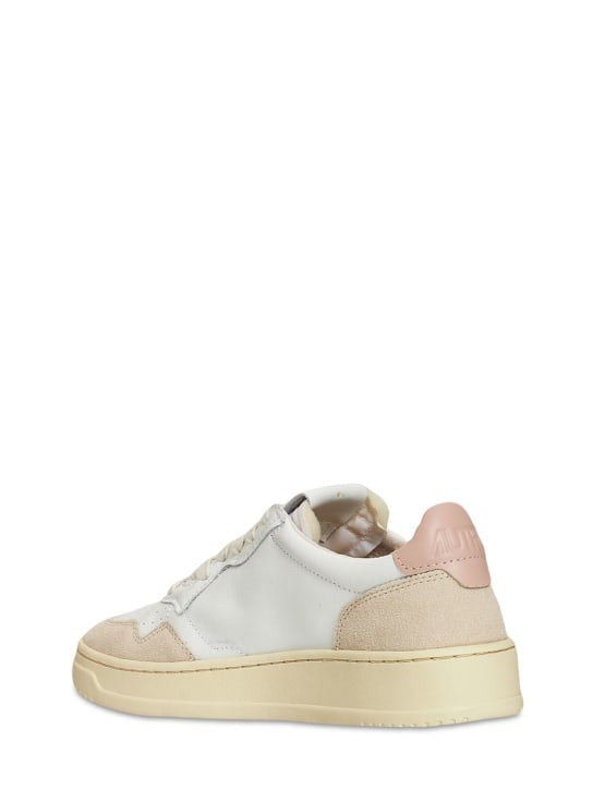 snekaers medalis low aulw LS37 bianche e beige 