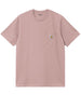 men's pink short-sleeved pocket t-shirt