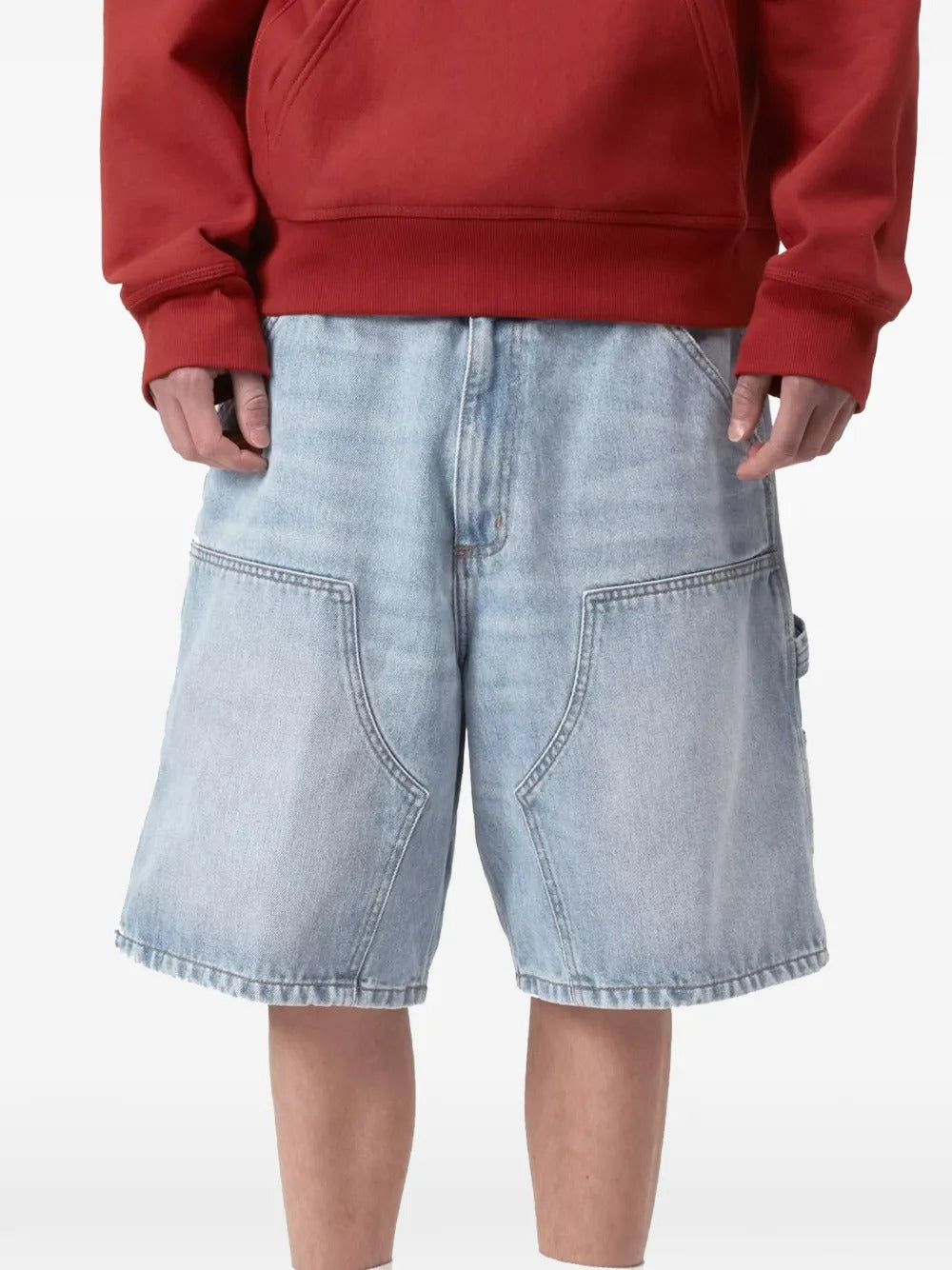 pantaloncini double knee uomo blu 