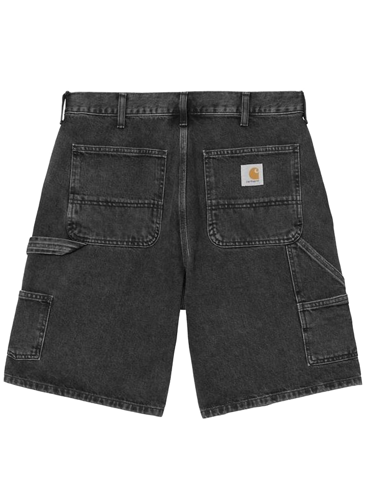 pantaloncini double knee uomo neri 