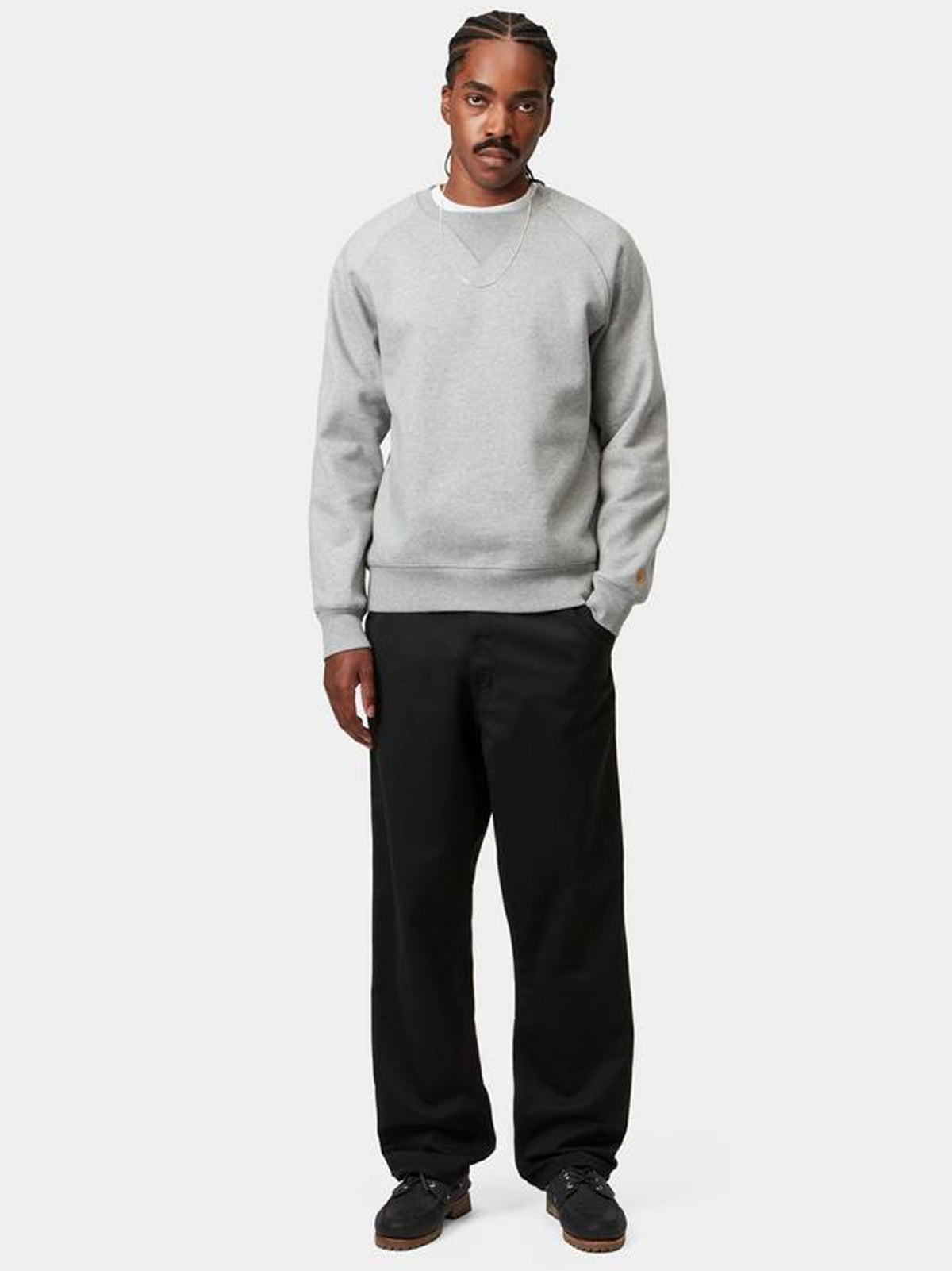 pantalone simple uomo neri 