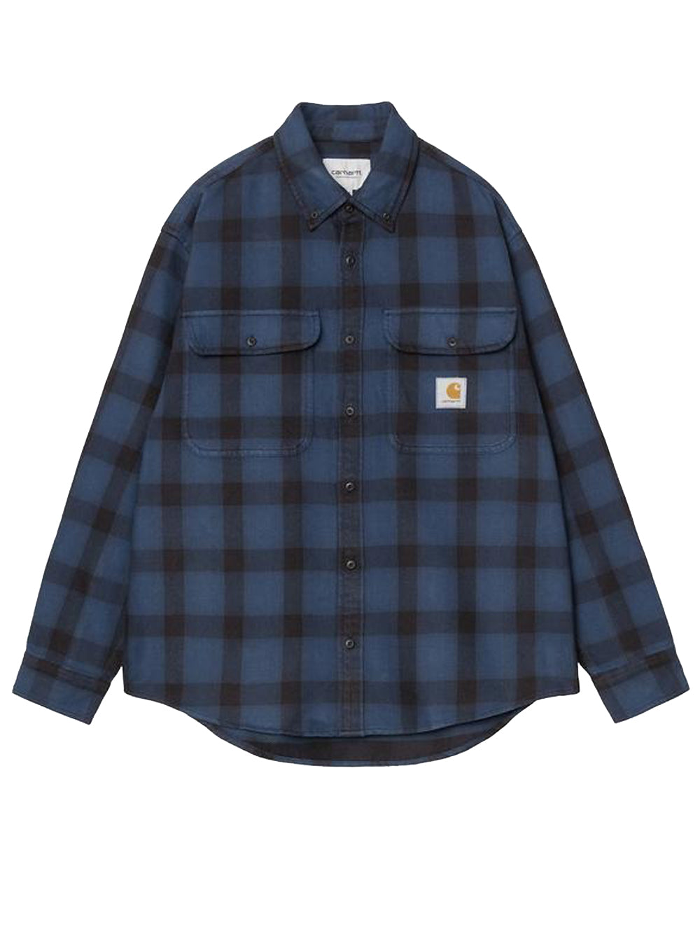 camicia edmands uomo nera e blu 