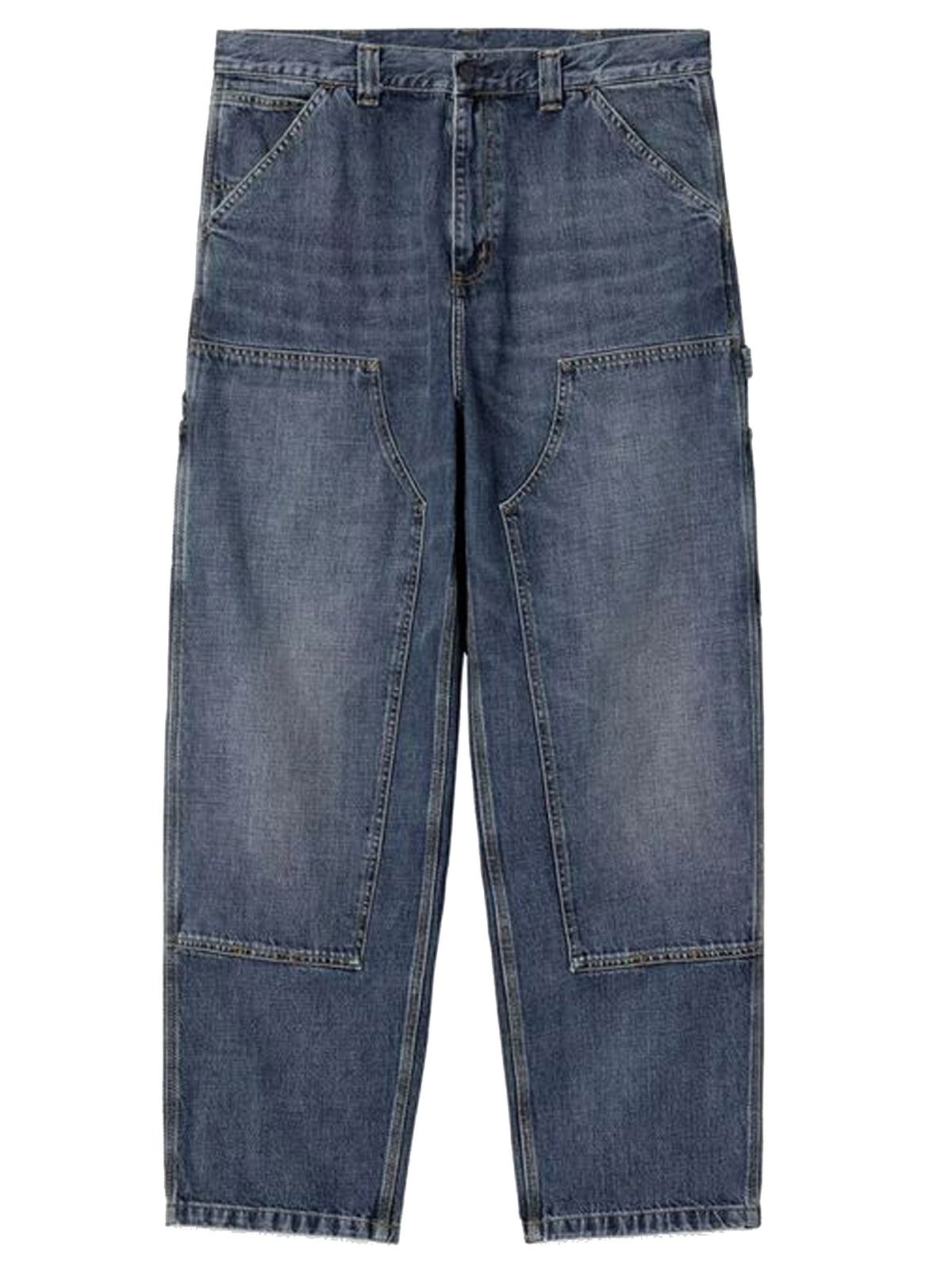 pantaloni og double knee uomo blu 