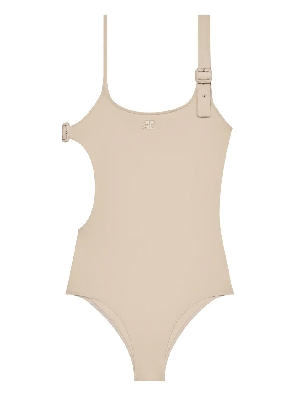 costume da bagno buckle donna beige 