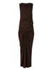 abito lungo drape donna nero