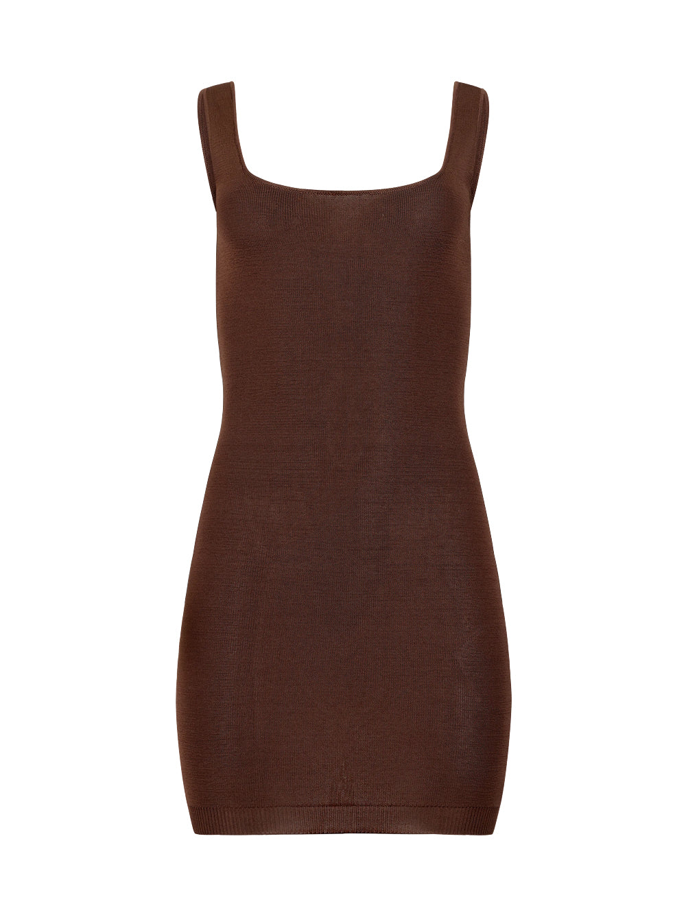 abito square neck donna cioccolata 