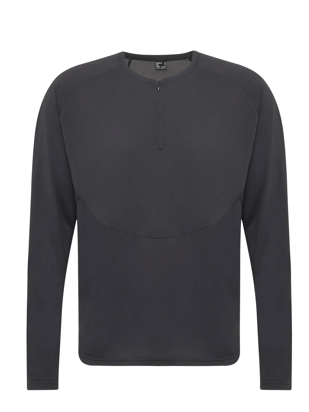 t-shirt fl half zip ls uomo nera 