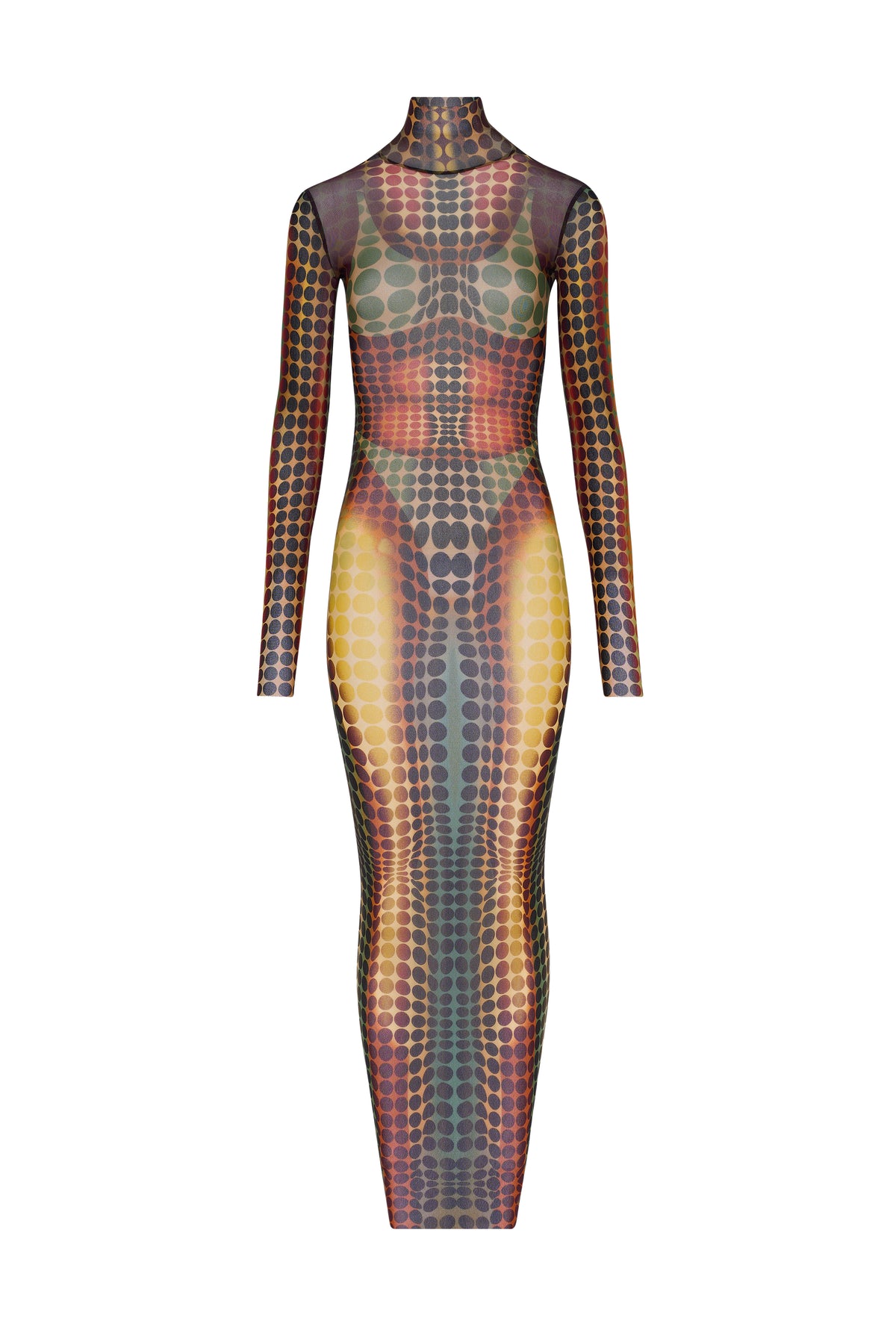 abito lungo donna multicolor 
