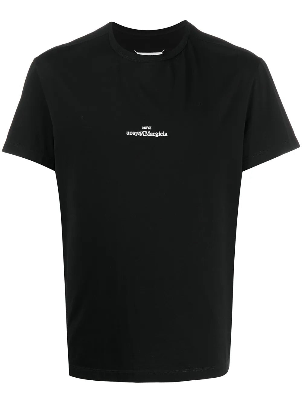 t-shirt distorted logo uomo nera 