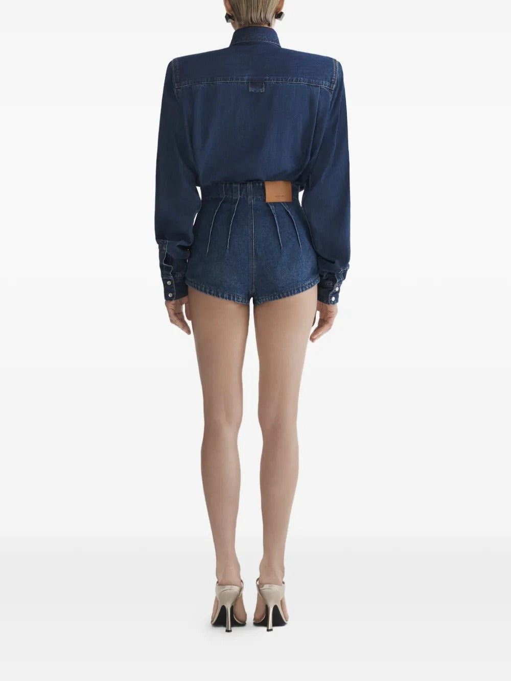 pantaloncini denim teilored donna blu 