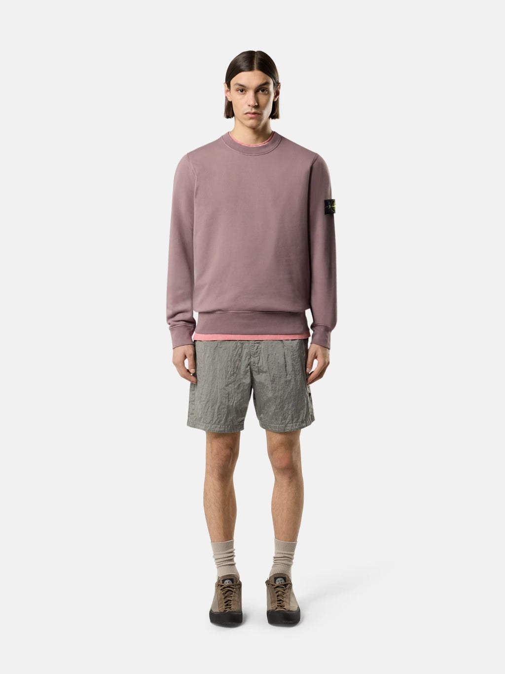 felpa 6100060 uomo grigio viola 