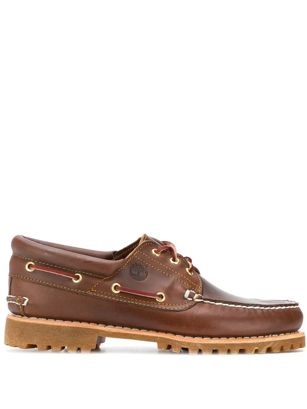 scarpe stringate authentic boat 3 eye donna marroni 