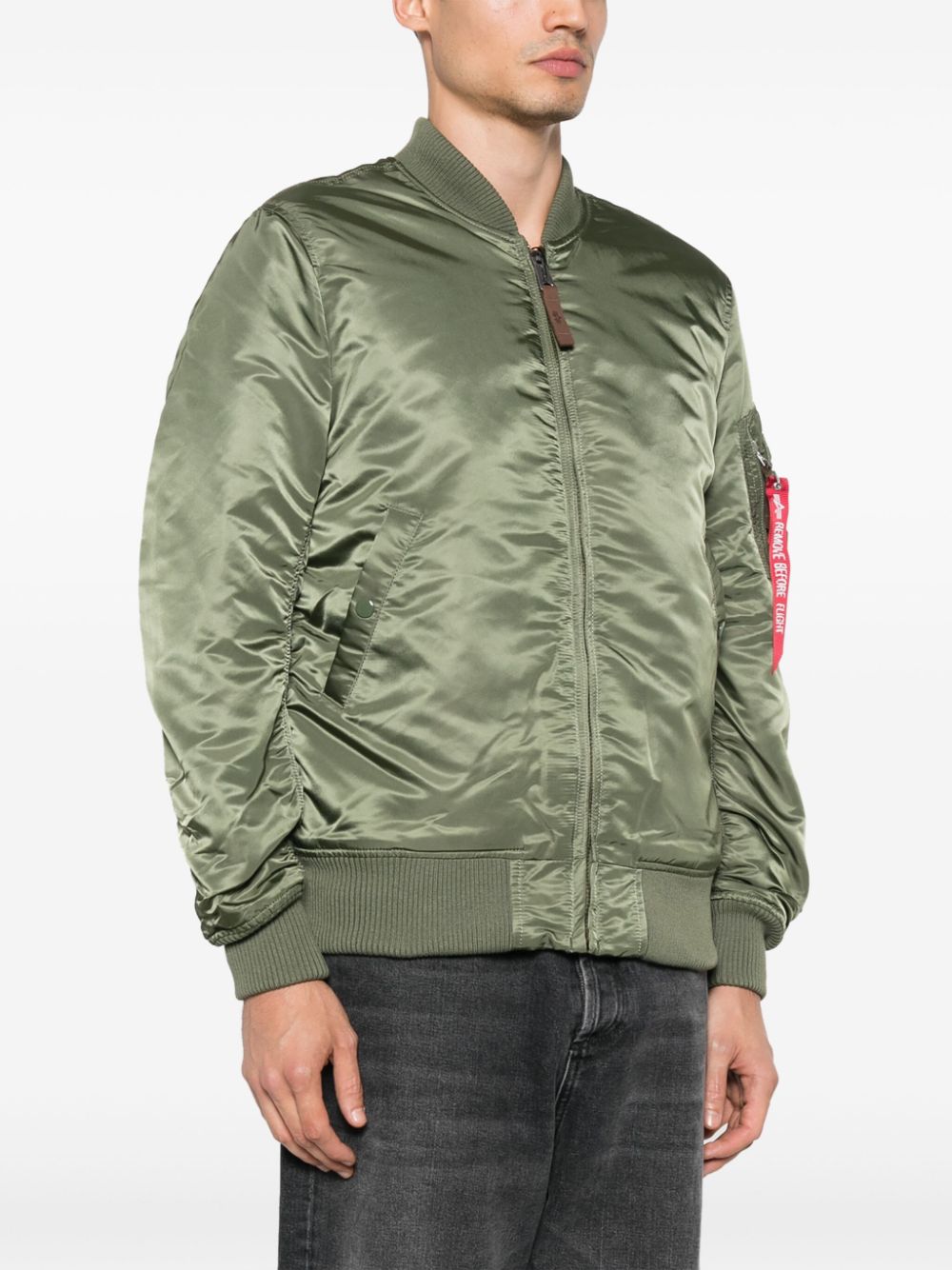 giacca bomber ma-1 vf 59 long uomo verde in nylon ALPHA