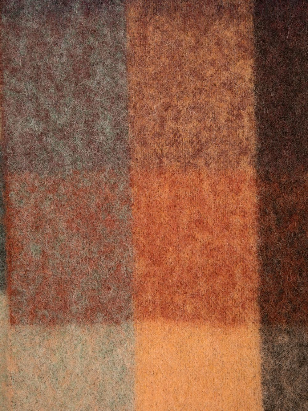 Acne Studios Women Multicolor Scarf With Check Motif And Logo Patch In Alpaca And Wool Blend Woman
