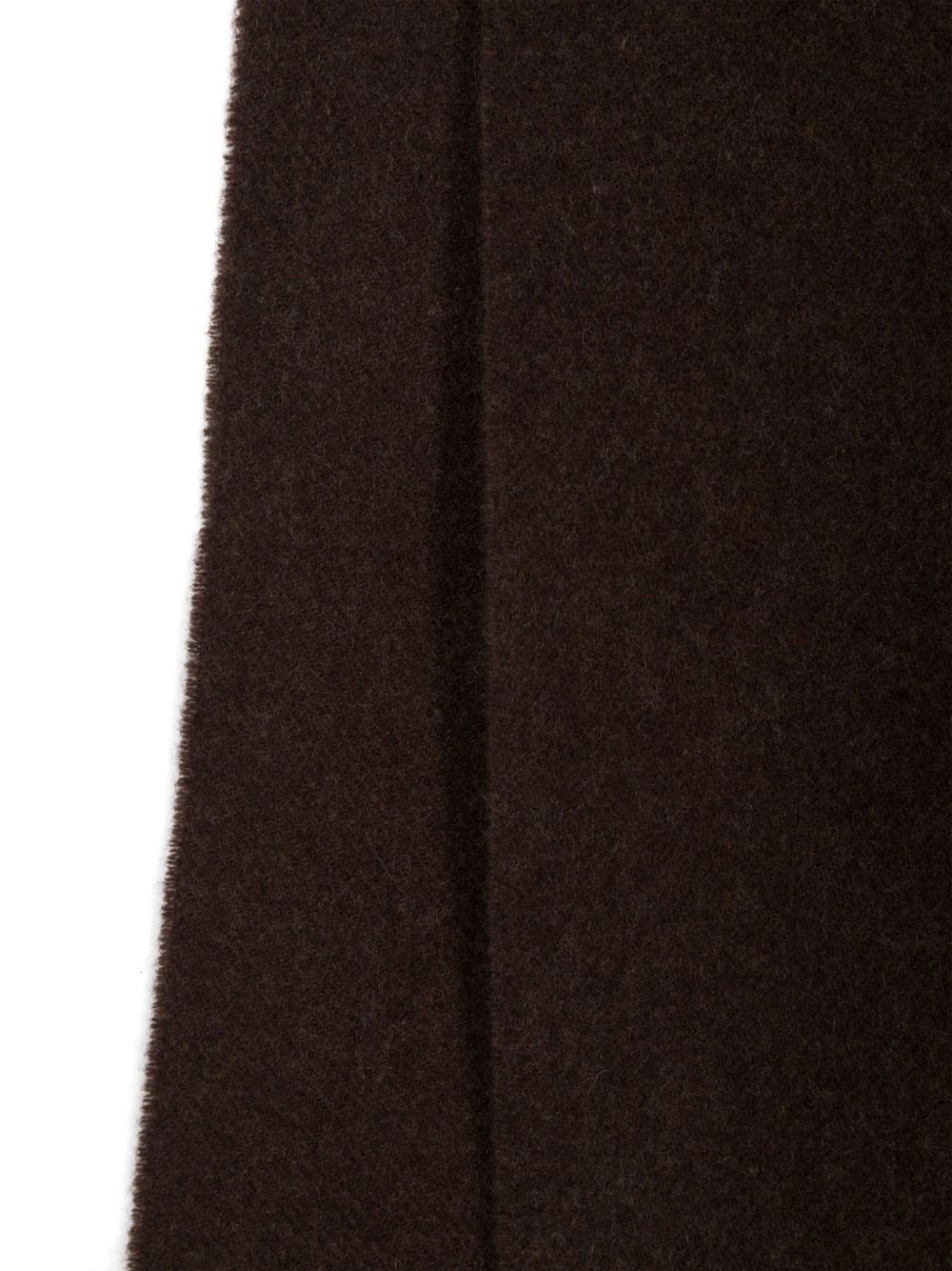 Acne Studios Womens Brown Melange Logo-patch Fringe Wool Scarf In Brown