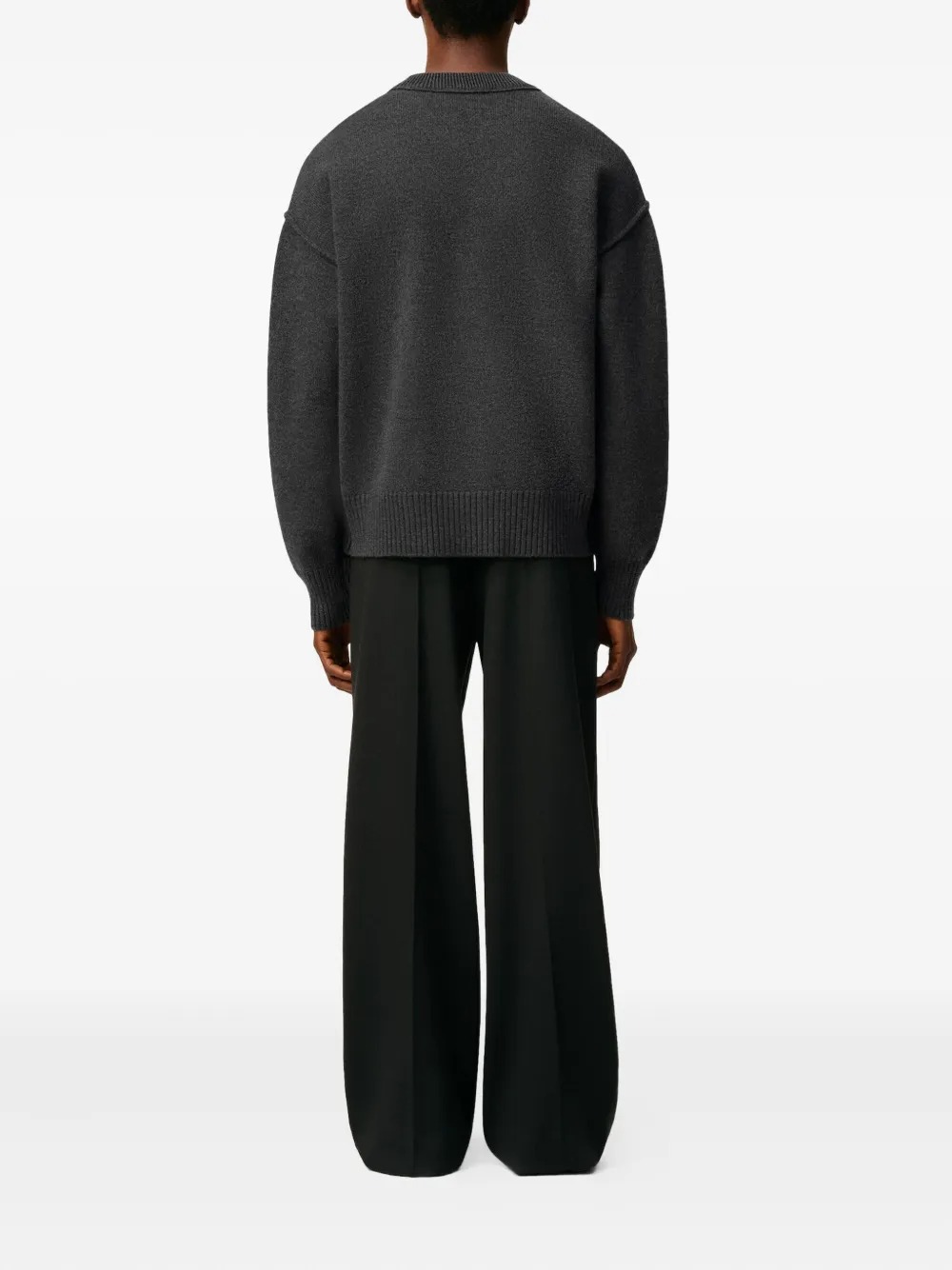 Ami Alexandre Mattiussi Adc Crewneck Sweater In Gray