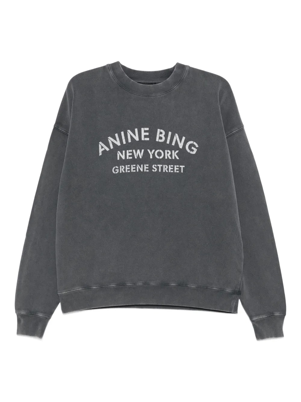Anine Bing Miles Sweatshirt New York Woman Black In Gold