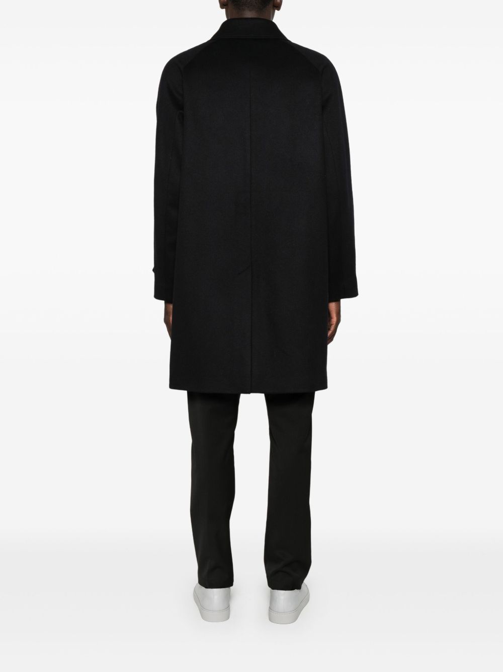 Aspesi Classic Collar Single Breasted Coat In Black
