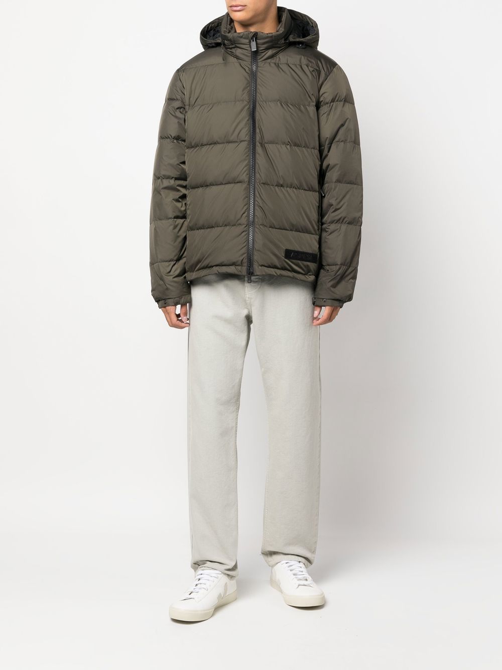 Aspesi Pocoelastica Re-quilted Jacket In Green