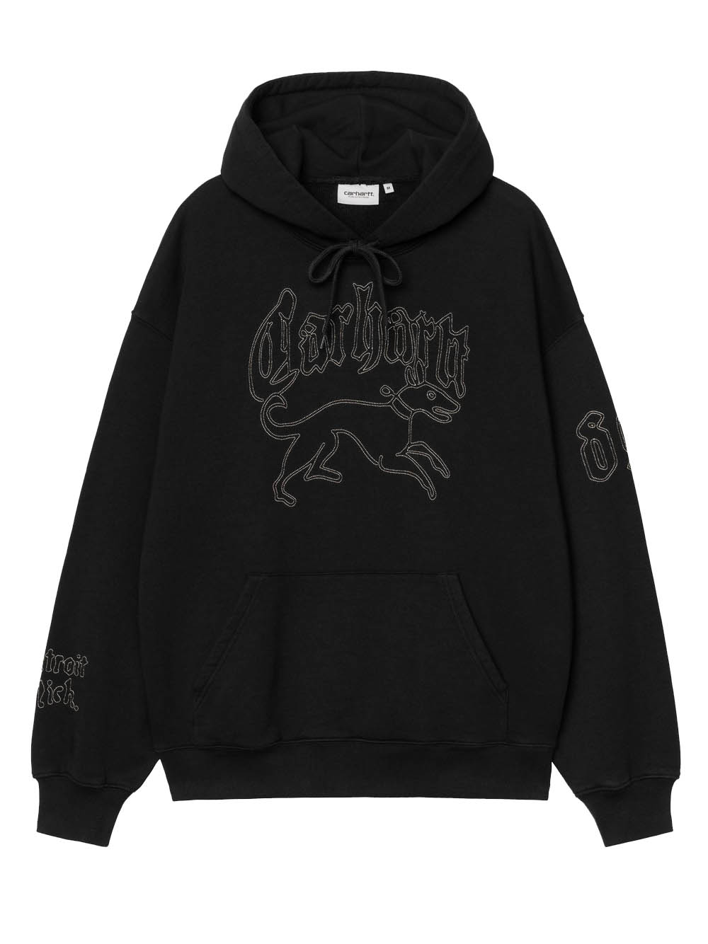 Carhartt Hooded Hackwork Sweatshirt In Black