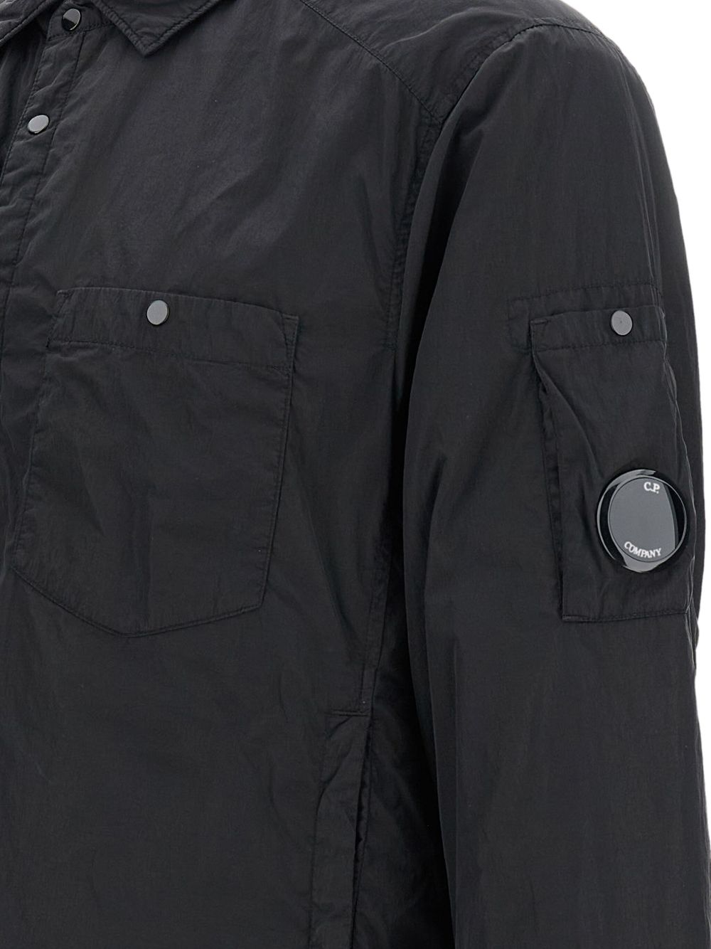 C.p. Company Chrome-r Overshirt In Black