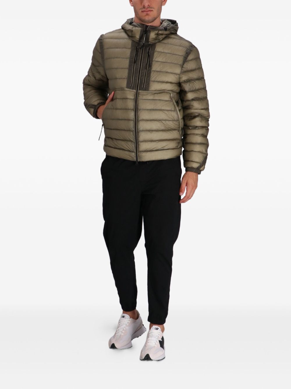 C.p. Company D.d. Shell Google Down Jacket In Green