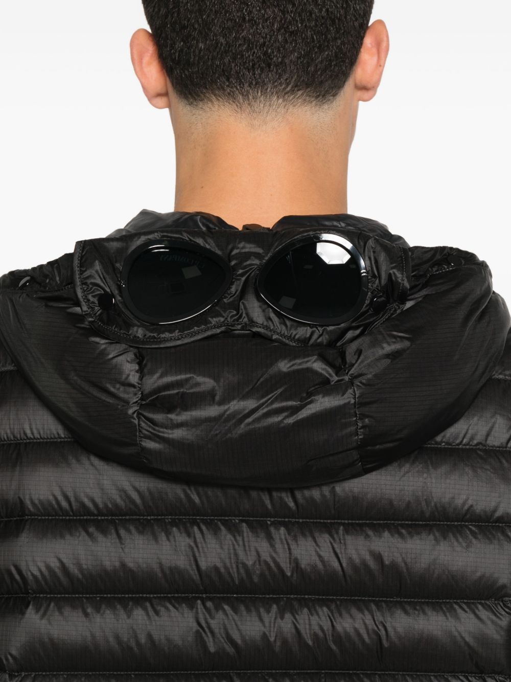 C.p. Company D.d. Shell Google Down Jacket In Black