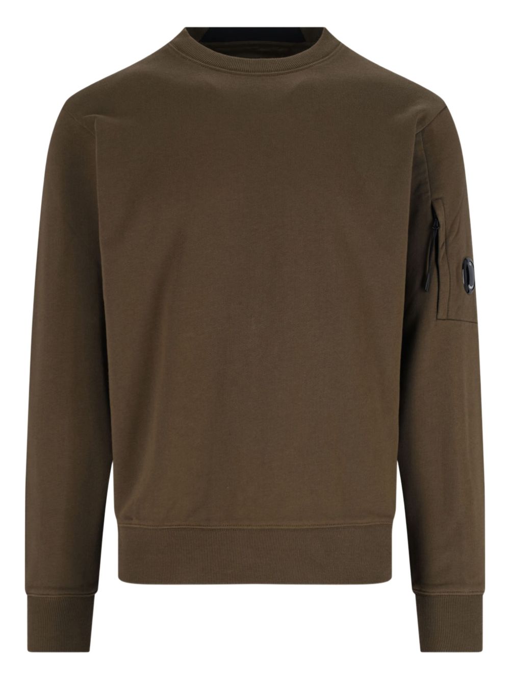 C.p. Company Diagonal Raised Fleece Sweatshirt In Brown