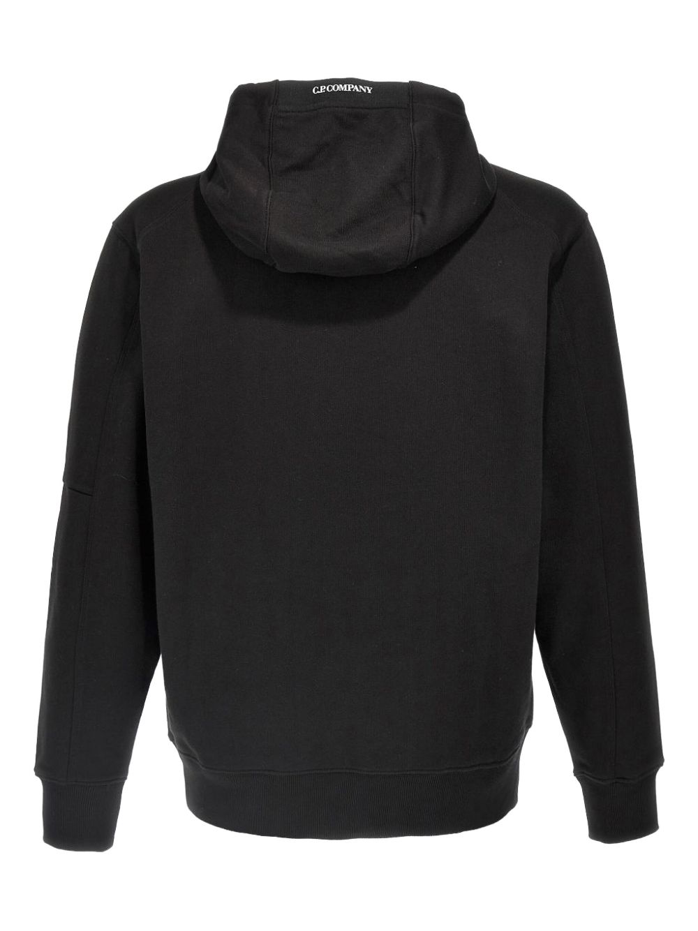 C.p. Company Sweatshirt Hooded In Diagonal Raised Fleece In Black