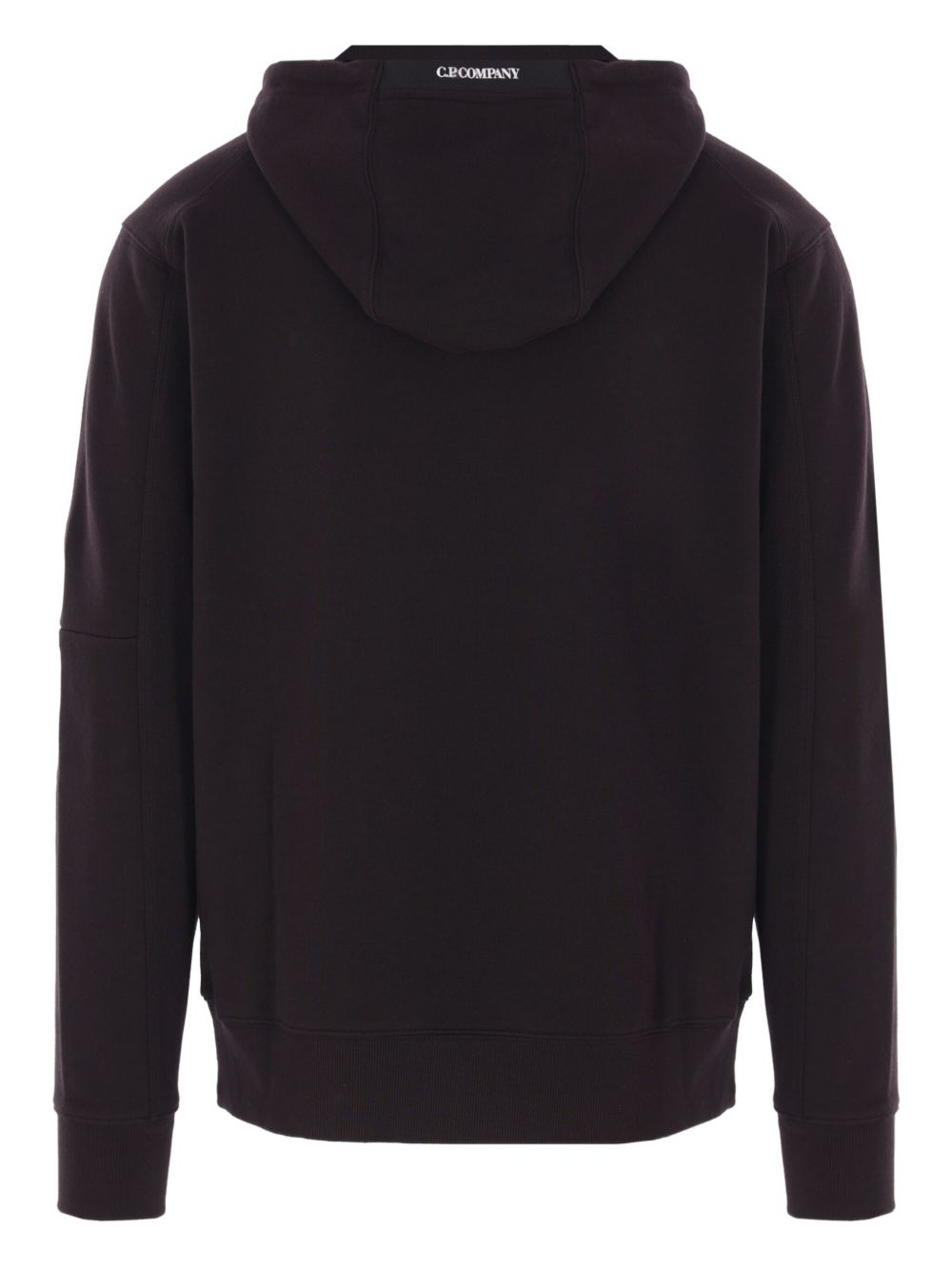 C.p. Company Sweatshirt Hooded In Diagonal Raised Fleece In Black