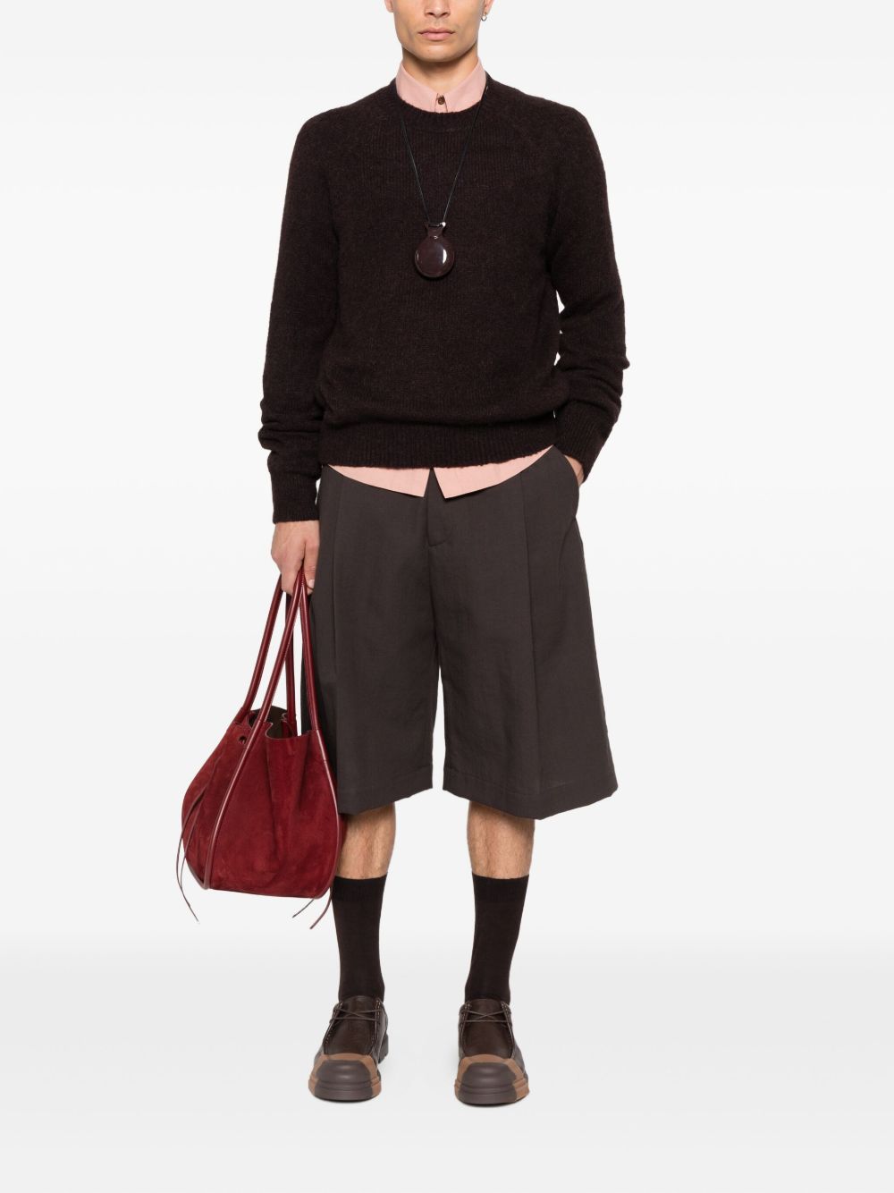 Dries Van Noten 03250 Melbourne 2709 M.k Sweater In Brown