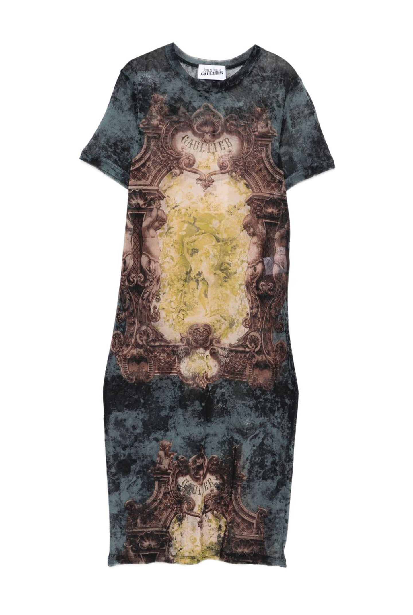 Jean Paul Gaultier Blue Édaillon Short Dress Woman Black And Blue