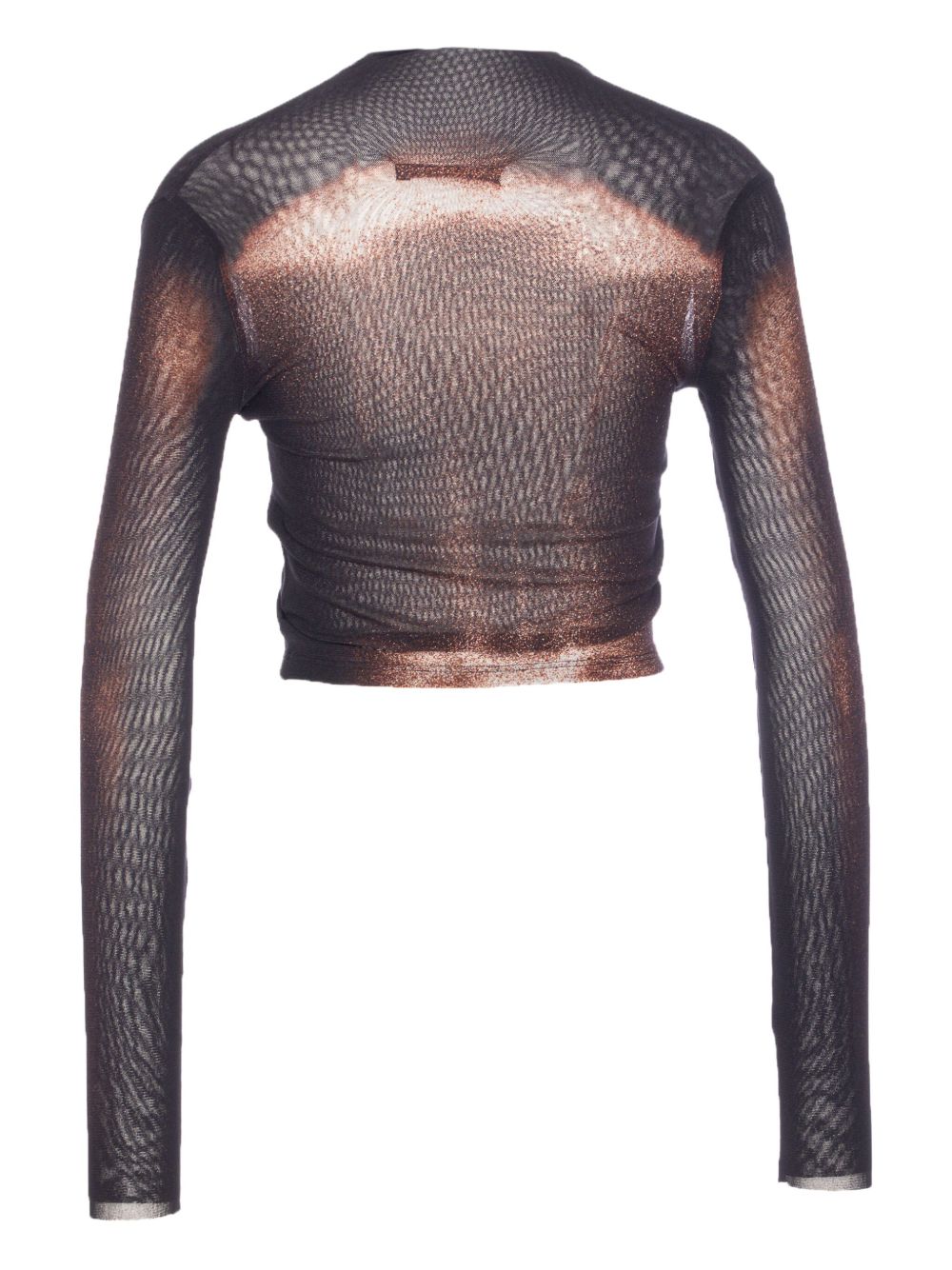 Jean Paul Gaultier Women Body Dust Print Asymmetric Crop Top