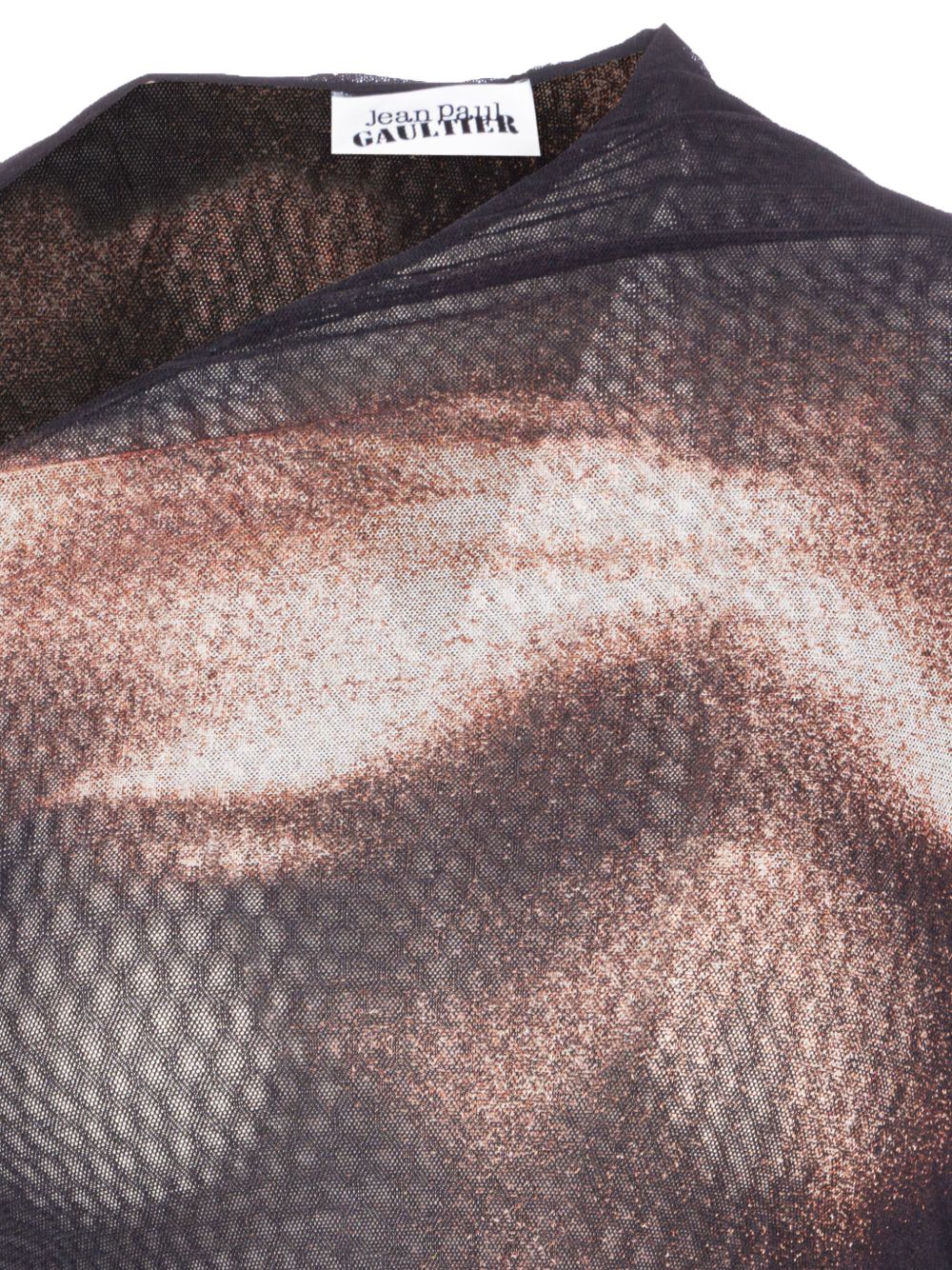 Jean Paul Gaultier Women Body Dust Print Asymmetric Crop Top