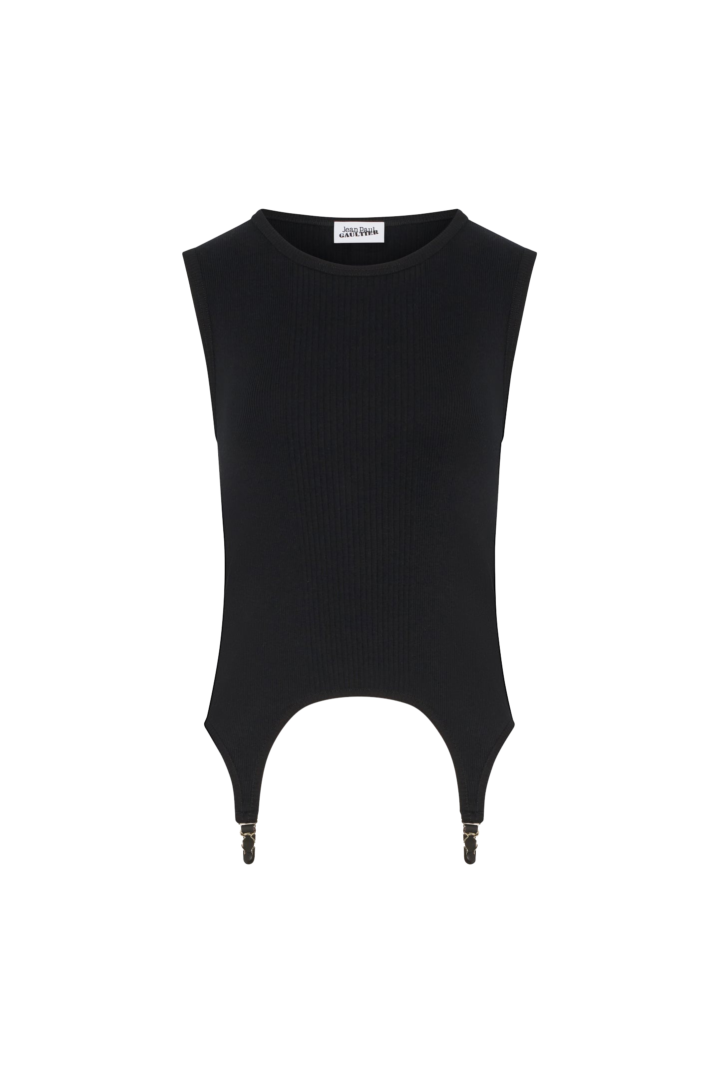 Jean Paul Gaultier Garter Tank Top Woman Black