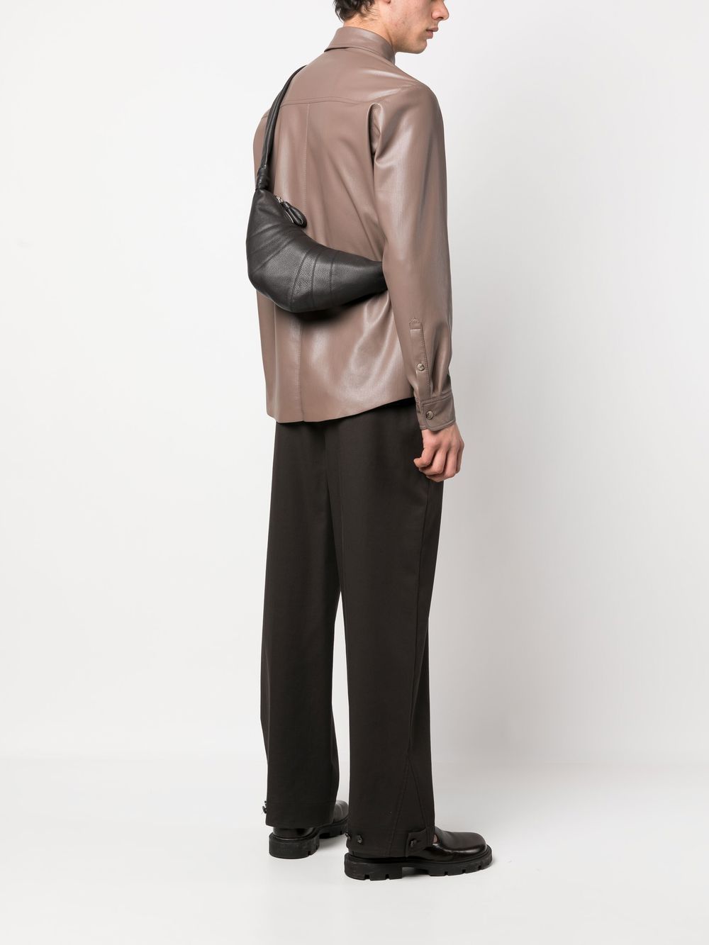 small croissant bag unisex dark brown - LEMAIRE - d — 2
