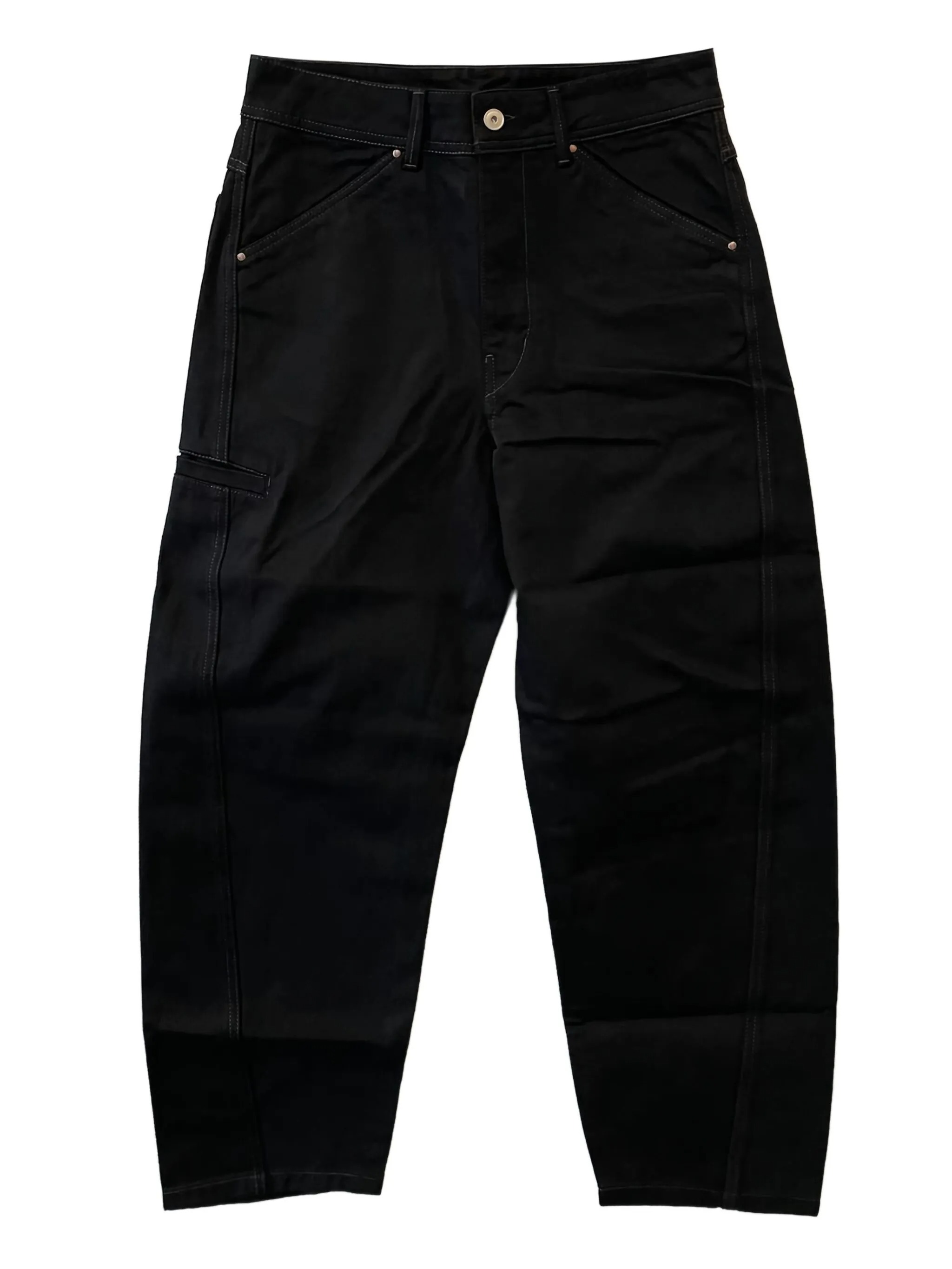 Lemaire Twisted Workwear Pants In Black