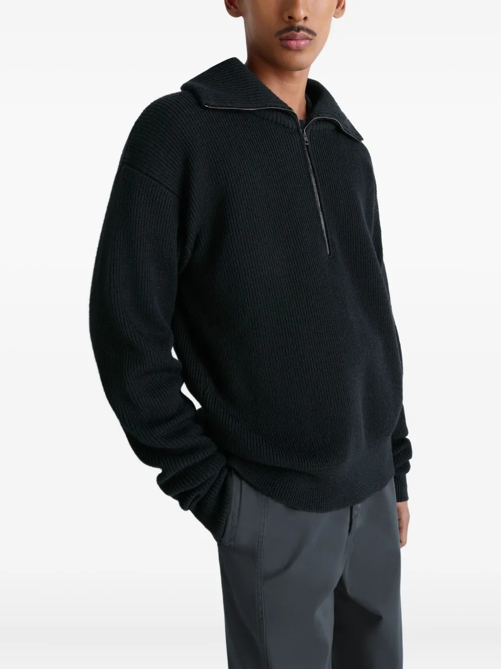 Lemaire Half Zio Sweater In Black