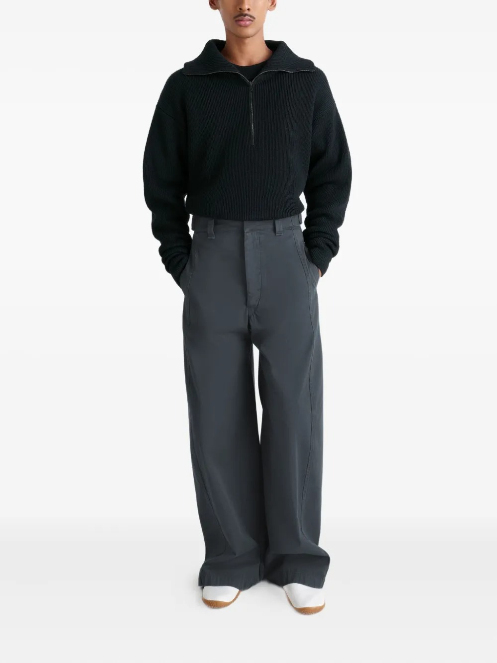 Lemaire Half Zio Sweater In Black