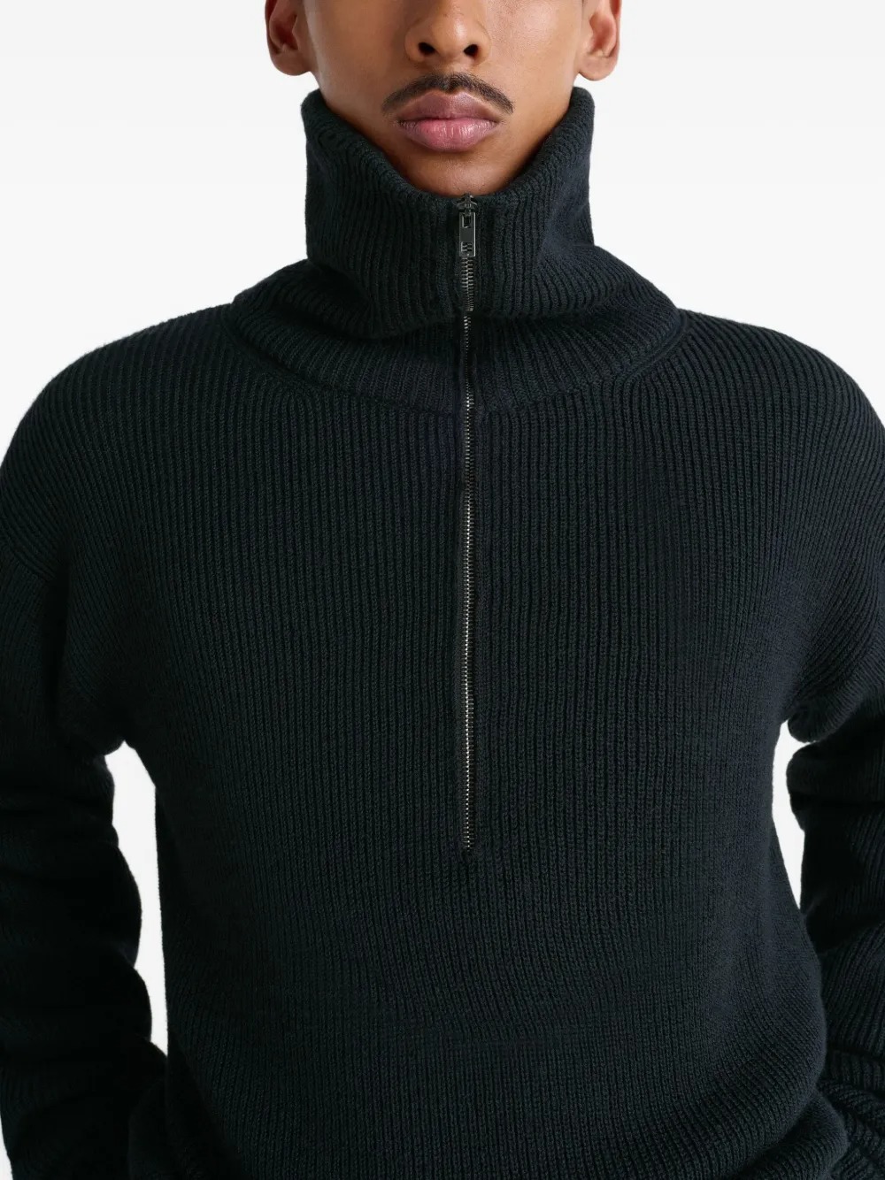 Lemaire Half Zio Sweater In Black
