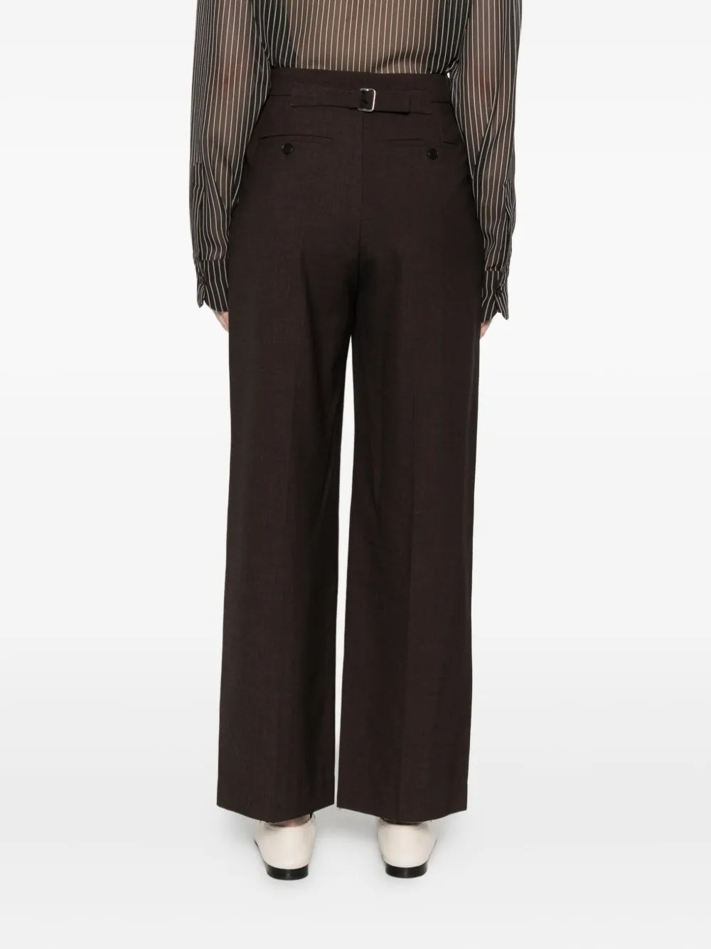 Low Classic Straight-leg Casual Pants In Brown