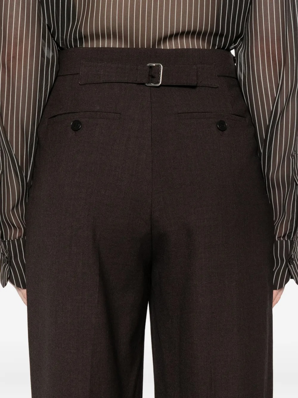 Low Classic Straight-leg Casual Pants In Brown