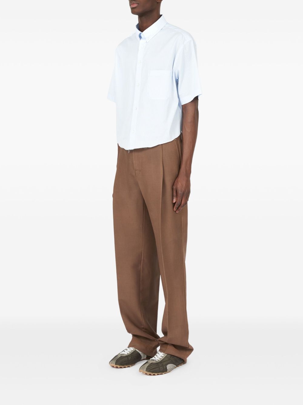 Maison Margiela Short Sleevled Shirt Uomo Sky In Blue