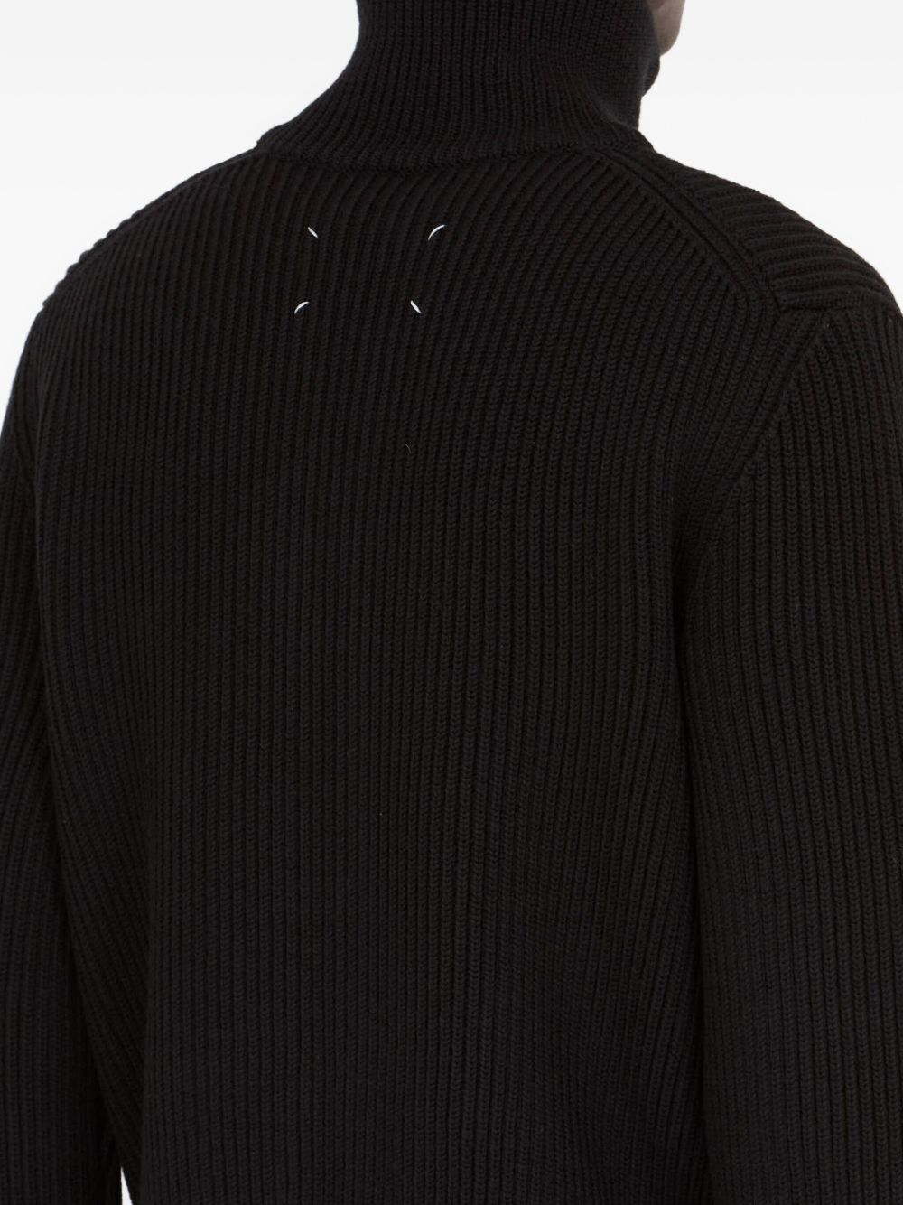 Maison Margiela Zipped Cardigan In Black