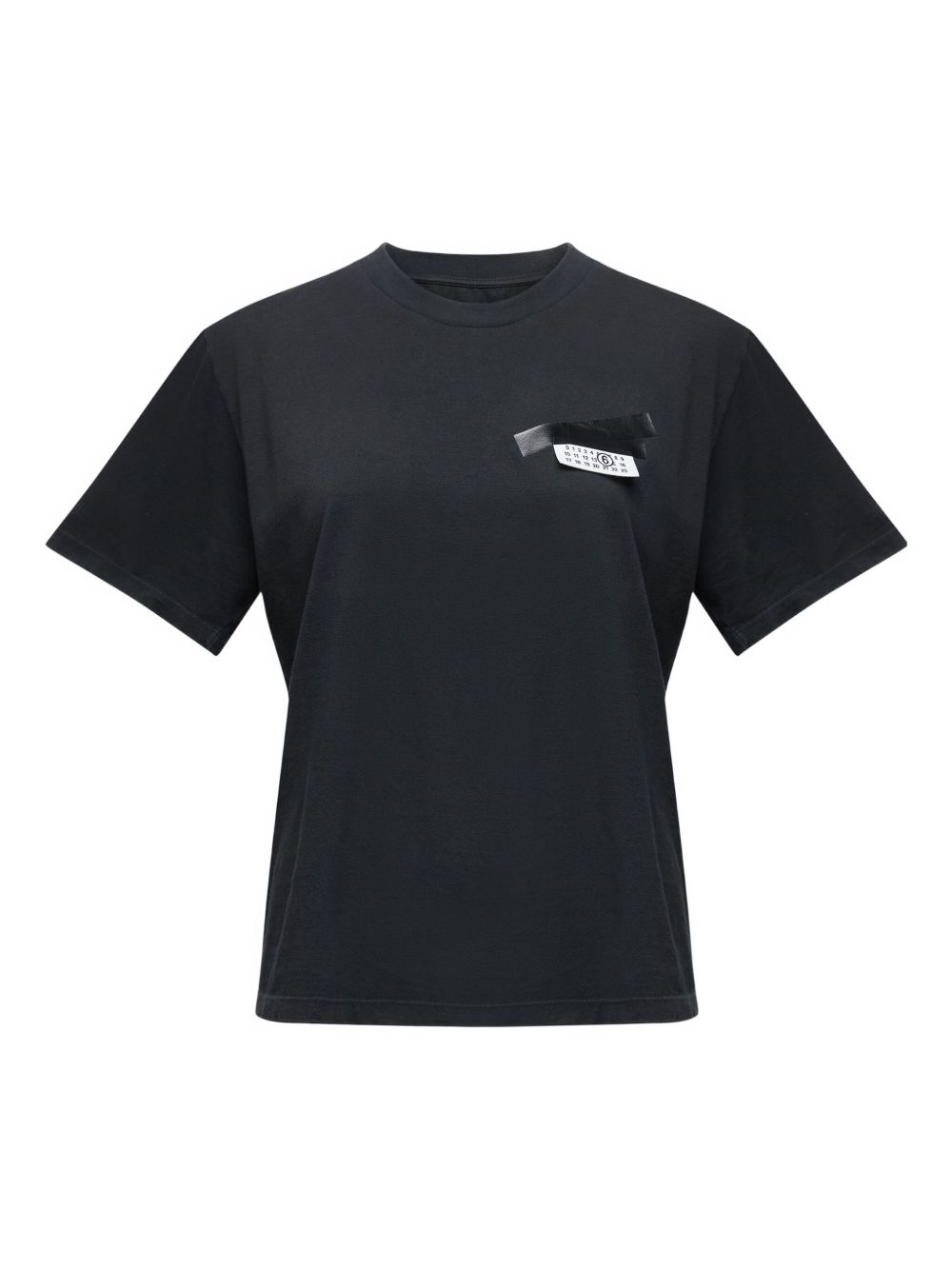 Mm6 Maison Margiela Slate Cotton T-shirt In Black